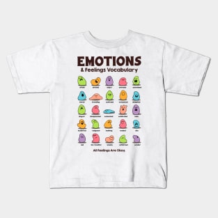 All Feelings Are Okay Mental Health Matters Emotions Teacher Kids T-Shirt